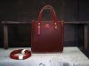 handmade structured mini shopper tote in veg tan cowhide leather