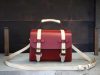 Vintage handcrafted camebridge satchel messenger with top handle and antique-brass hardware