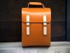 handcrafted hiking trekking rucksack Backpack in veg tan calfskin