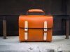 handmade vintage messeneger satchel in veg-tan calfskin