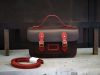 Vintage shoulder satchel handbag in veg-tan calfskin