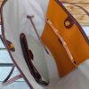 Leather&canvas Neverfull carryall travel handbag/holiday beach tote with matched clutch - 图片 11