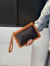 Premium Canvas & Leather Organizer Bag – Versatile Flat Clutch for Travel and Essentials - 图片 5