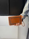 Premium Canvas & Leather Organizer Bag – Versatile Flat Clutch for Travel and Essentials