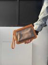 Premium Canvas & Leather Organizer Bag – Versatile Flat Clutch for Travel and Essentials - 图片 9