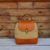 Convertible Leather & Canvas Backpack – Handmade Italian Vegetable-Tanned Leather Crossbody Bag - 图片 8