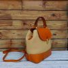 Convertible Leather & Canvas Backpack – Handmade Italian Vegetable-Tanned Leather Crossbody Bag - 图片 9