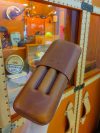 Handmade Italian Vegetable-Tanned Leather 3-Finger Cigar Case – Premium Portable Cigar Holder - 图片 4