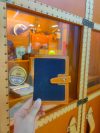 leatehr & canvas bifold medium wallet card passport holder in veg tan calfskin - 图片 7