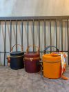 handcrafted Cylindrical vanity case /Compact Structured Crossbody Handbag - 图片 2