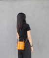handcrafted Cylindrical vanity case /Compact Structured Crossbody Handbag - 图片 3