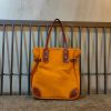 slouchy travel carryall handbag handcrafted shopper tote in veg tan calfskin