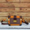 Premium Italian Leather handmade mini Trunk Bag – Minimalist Hard-Case Crossbody Purse - 图片 3