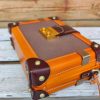 Premium Italian Leather handmade mini Trunk Bag – Minimalist Hard-Case Crossbody Purse - 图片 5