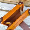Premium Italian Leather handmade mini Trunk Bag – Minimalist Hard-Case Crossbody Purse - 图片 17