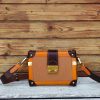 Premium Italian Leather handmade mini Trunk Bag – Minimalist Hard-Case Crossbody Purse
