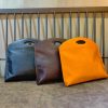 Handmade Italian Vegetable-Tanned Leather Foldable Clutch – Minimalist Large Portfolio Bag - 图片 2