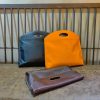Handmade Italian Vegetable-Tanned Leather Foldable Clutch – Minimalist Large Portfolio Bag - 图片 3