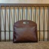 Handmade Italian Vegetable-Tanned Leather Foldable Clutch – Minimalist Large Portfolio Bag - 图片 8