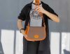 Handmade Italian Vegetable-Tanned Leather & Canvas Saddle Bag – Classic Equestrian Crossbody - 图片 11