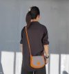 Handmade Italian Vegetable-Tanned Leather & Canvas Saddle Bag – Classic Equestrian Crossbody - 图片 14