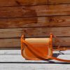 Handmade Italian Vegetable-Tanned Leather & Canvas Saddle Bag – Classic Equestrian Crossbody - 图片 7