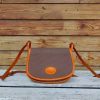 Handmade Italian Vegetable-Tanned Leather & Canvas Saddle Bag – Classic Equestrian Crossbody - 图片 9