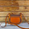 Handmade Italian Vegetable-Tanned Leather & Canvas Saddle Bag – Classic Equestrian Crossbody - 图片 10