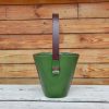 structured cylindrical bucket tote handcrafted  architectural handbag in veg-tan leather - 图片 4