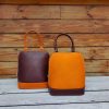 structured dome handbag shell-shaped small backpack in italy veg-tan calfskin - 图片 2