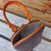 structured dome handbag shell-shaped small backpack in italy veg-tan calfskin - 图片 8