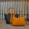 handcrafted leatehr bucket handbag tote with protect feet in italy veg-tan calfskin - 图片 4