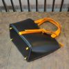 handcrafted leatehr bucket handbag tote with protect feet in italy veg-tan calfskin - 图片 5