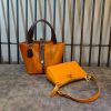 handcrafted leatehr bucket handbag tote with protect feet in italy veg-tan calfskin - 图片 11