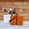 Premium Italian Leather Wine Bottle Bag – Artisan Wine Gift Carrier for 2 Bottles - 图片 9