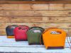 handmade Italian Veg-tan Leather Bucket handbag – 2-in-1 Modular Tote with Detachable Canvas insert - 图片 2