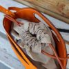 handmade Italian Veg-tan Leather Bucket handbag – 2-in-1 Modular Tote with Detachable Canvas insert - 图片 19