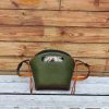 handmade Italian Veg-tan Leather Bucket handbag – 2-in-1 Modular Tote with Detachable Canvas insert - 图片 5