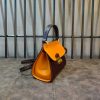 Premium Italian Leather Mini Tote – handbag Structured Architectural Winged handbag - 图片 4