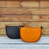 minimalist half-mmon saddle crossbody in italian veg-tan calfskin - 图片 2
