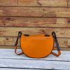 minimalist half-mmon saddle crossbody in italian veg-tan calfskin - 图片 4