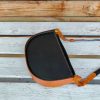 minimalist half-mmon saddle crossbody in italian veg-tan calfskin - 图片 10