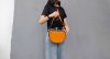 minimalist half-mmon saddle crossbody in italian veg-tan calfskin