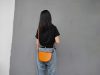 minimalist half-mmon saddle crossbody in italian veg-tan calfskin - 图片 12