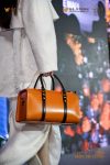 handmade travel weekend duffle handbag-structured boston tote in veg-tan calfskin thrre sizes