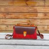 Handmade Italian Vegetable-Tanned Leather Messenger Bag – Structured Satchel Crossbody - 图片 3