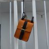 handmade waist smartphone holder bag in italy veg-tan leather