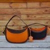 handcrafted Minimalist underarm baguette shoulder bag in italian veg-tan leather - 图片 2