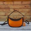 handcrafted Minimalist underarm baguette shoulder bag in italian veg-tan leather - 图片 3