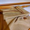 Handmade Italian Vegetable-Tanned Leather & Canvas Drawstring Crossbody Bag - 图片 8